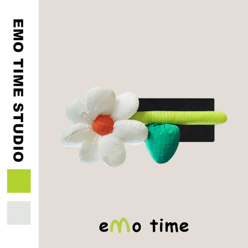 emo 原创白色太阳花汽车门把套车内拉手保护车顶扶手套车用装饰