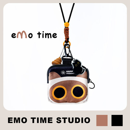 emo原创暹罗猫随身袋零钱包便携学生百搭潮牌耳机杂物逛街收纳包