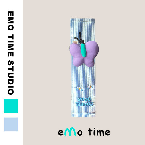 emo原创紫色嘟嘟蝶汽车安全带肩套可爱车载饰品护肩防磨损通用新