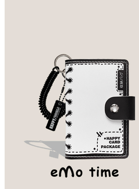 emo原创黑白二次元卡包银行门禁公交地铁学生身份证件多卡位收纳