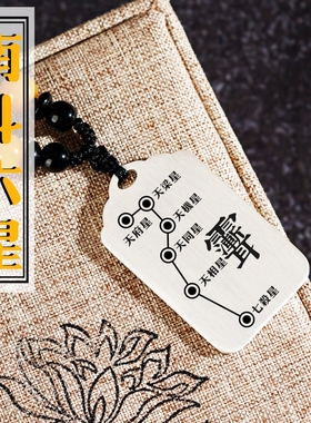 南斗六星银吊坠项链挂件坠无事牌