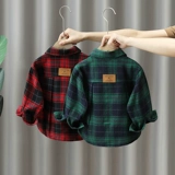 Хлопковая осенняя рубашка для мальчиков, в корейском стиле