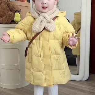 秋冬季女童棉服2025新款加厚中长款儿童棉衣洋气冬装外套宝宝棉袄