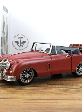 1959年捷豹跑车模型 1:12兵人手办动漫 酒吧咖啡店餐厅家居摆件