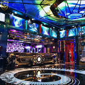 重金属定制设计朋克风酒吧餐厅工业风收银吧台DJ前台迎宾台酒杯架