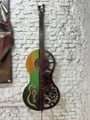 手工定制铁制 饰工装 齿轮吉他模型 酒吧咖啡店主题餐厅工业风装