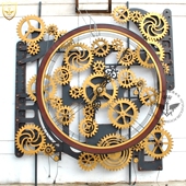 工业风 转动齿轮壁饰 可定制 铁艺 创意酒吧餐厅咖啡店墙壁装 饰画