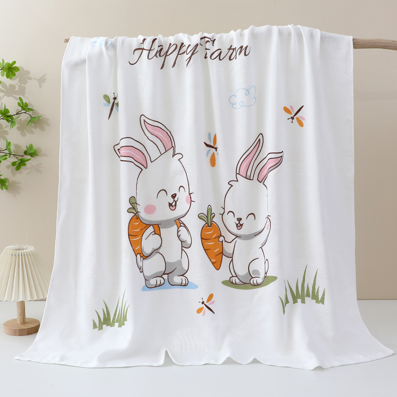 嬰兒單層夏涼被一層紗布蓋毯超薄