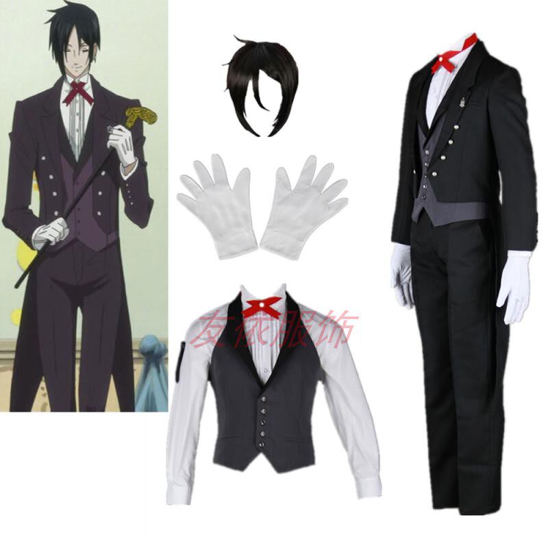 动漫黑执事cosplay服装塞巴斯执事osplay服装燕尾服表演套装现货