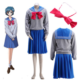 动漫COS服美少女战士水野亚美装4代秋装水手服校服Crystal水晶版