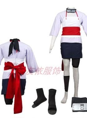 动漫火影忍者COSPLAY服装手鞠装2代营救佐助篇紫色裙COS全套现货