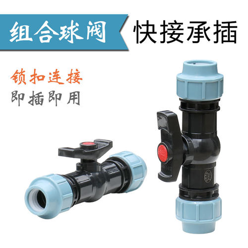 锁扣开关塑料管快接球阀