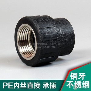 pe水管内丝直接 内牙热熔承插式水管直接 自来水管内螺纹管件接头