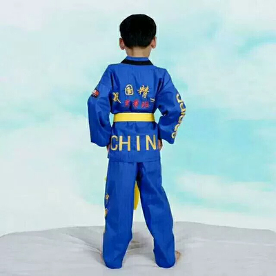 跆拳道服装训练道服成人儿童三线纹纯棉男女款长袖长裤武术服装