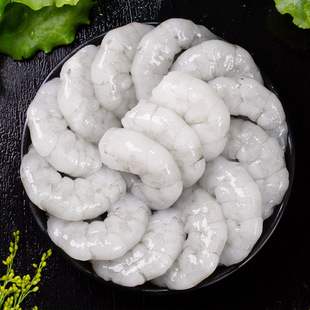 渔公码头渤海原汁大虾仁鲜冻无冰特级大青虾仁冷冻即食虾肉海虾