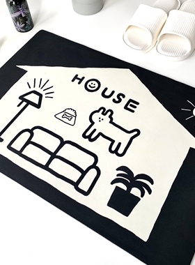 dooda dream house硅藻泥软ins吸水地垫防滑卫生间脚垫厕所浴室