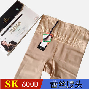 SK春秋600D光腿神裤蕾丝腰头抗防勾丝不起球显瘦女连裤袜
