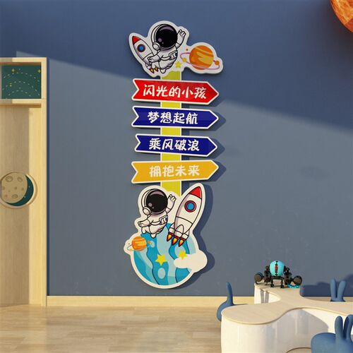 幼儿园墙面c装饰贴环境创半成品布置材料教室文化楼梯走廊太空主