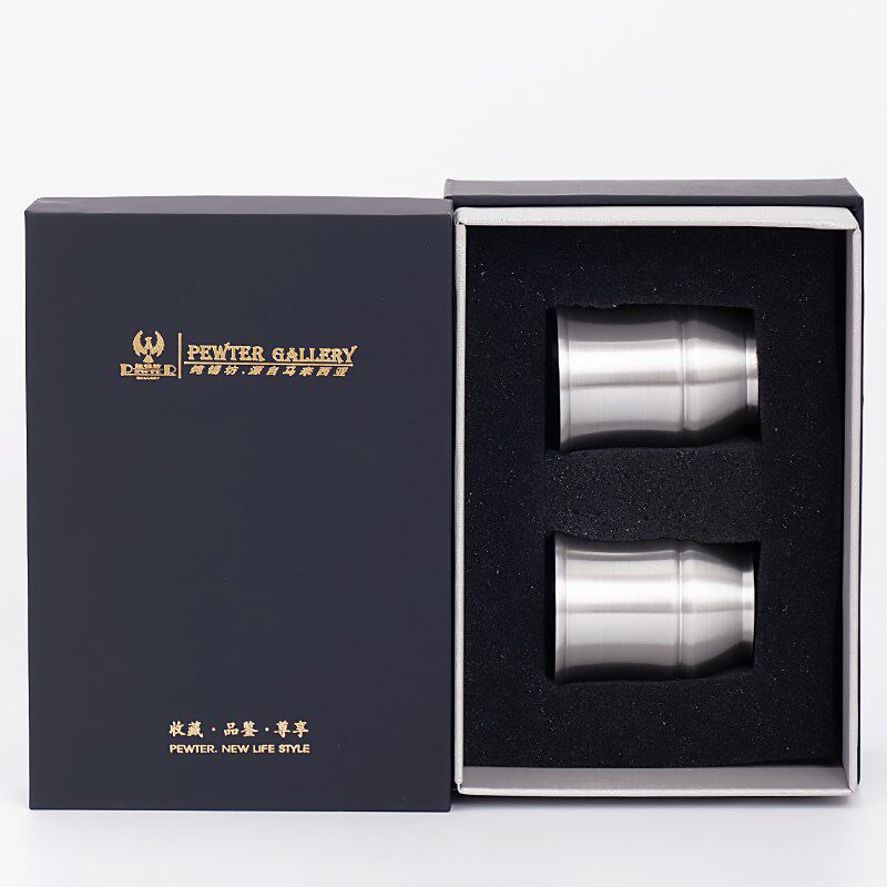 纯锡酒碗高档金属酒具茶碗中式复古纯锡餐具茶P具酒具创意个性小