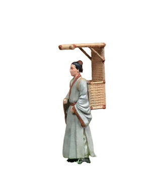 中式微景观古代历史人物摆件倩女幽魂宁I采臣指尖装饰摆景山石盆