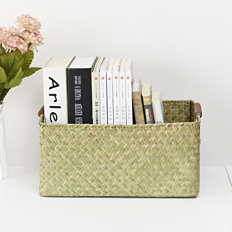 海草木把抽屉收纳筐竹编大号整理筐储物篮杂M物草编藤编筐家居竹,收纳整理,其他收纳篮,淘宝优惠券,粉丝福利购,淘宝优惠卷