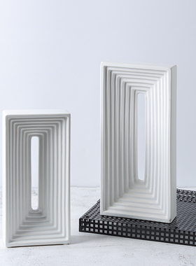 方体几何长条拱门陶瓷摆件玄关电视柜酒柜展示柜茶V几工艺品装饰