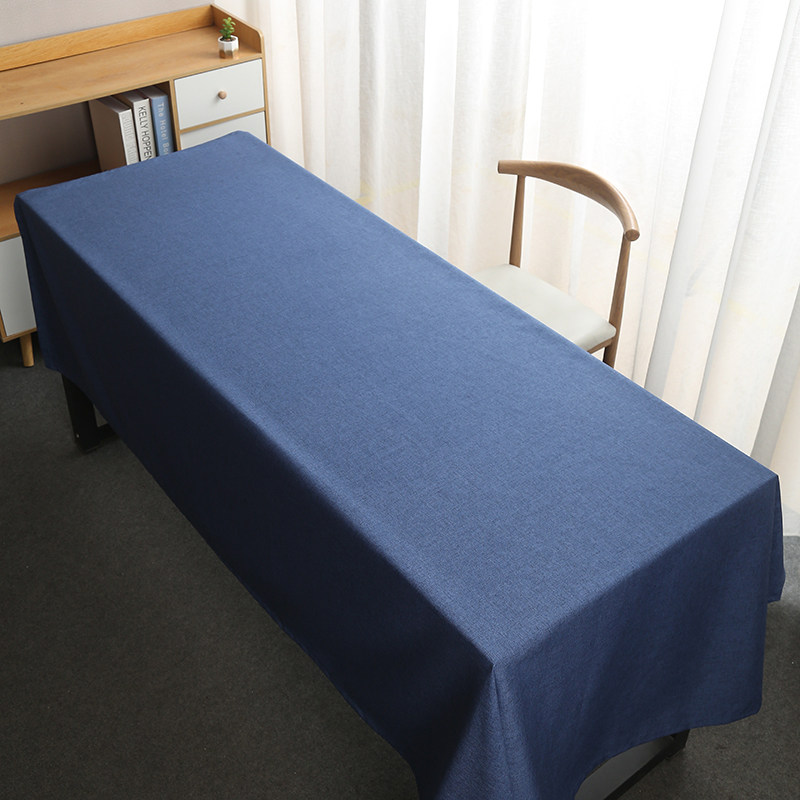 桌布布艺长方形会议桌布加大加宽办公室J素色桌布餐桌茶桌茶几布