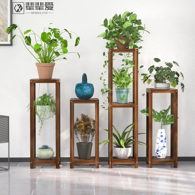 实木质室内花架子阳台多层落地绿萝植物架特价客厅T组合花盆爬藤