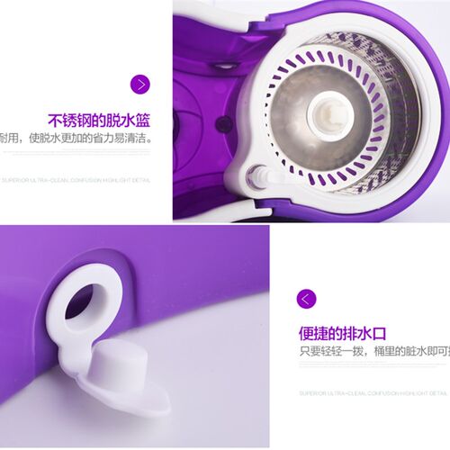 特价加厚旋转神拖m把免手洗手压双驱动拖布墩布甩干拖把桶旋转