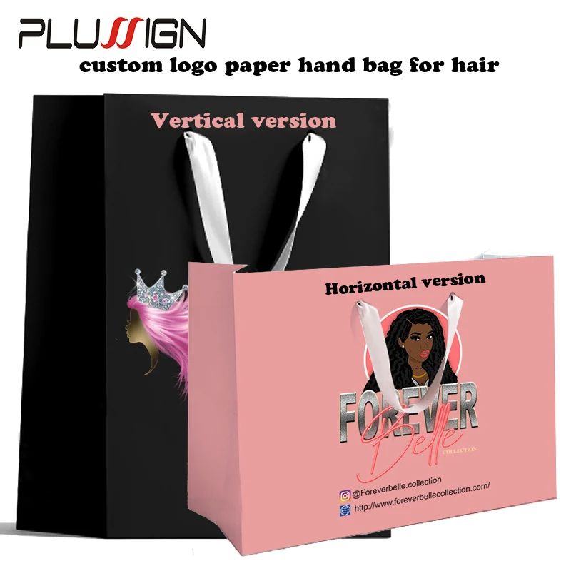 36Cm*26Cm Custom Exquisite Packaging Logo Wig Box Bag 25Cm *