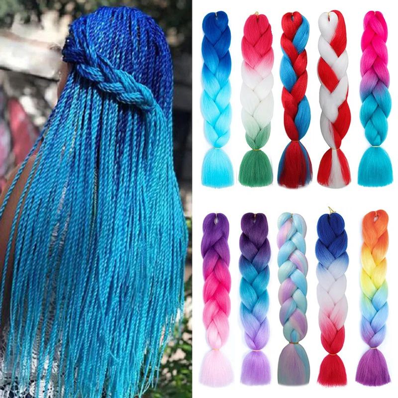 Synthetic Jumbo Braids Hair 24Inch Braiding Hair Extensions