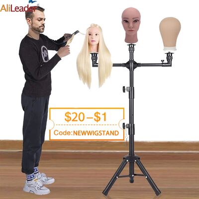 New Wig Stand With Three Holders For Canvas Head For Wig Mak