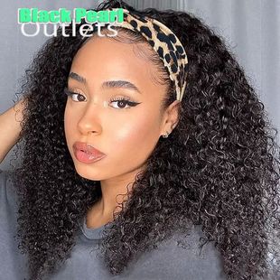 Wig Kinky Made Hair Brazil Machine Headband Full Human Curly