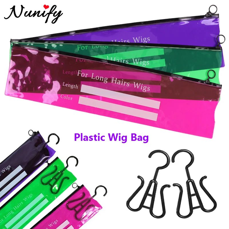 New Plastic Wig Packaging Bag & Holder For Wigs Anti-Dust Ca