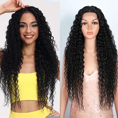 Synthetic Lace Front Wigs 30 Inch Long Curly Hair Lace Wigs