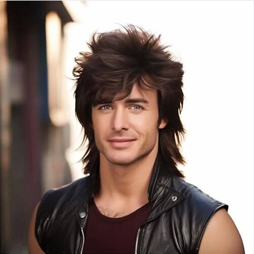 HAIRJOY Synthetic Hair Mullet Wig Adult Funny Wigs for Men P