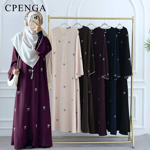Luxury Dubai Butterfly Embroidery Abay Muslim Women Modest D