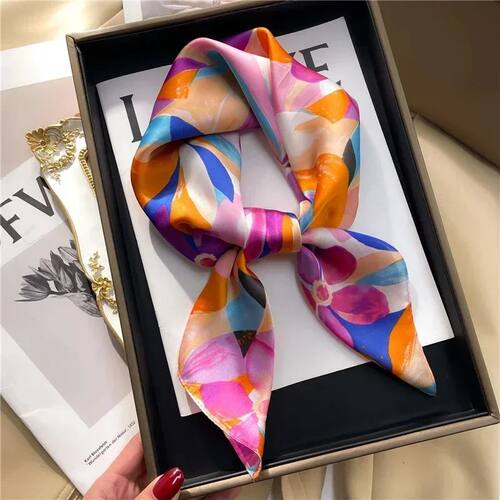 68cm Graffiti Printed Scarf Women'S Autumn And Winter Polyes