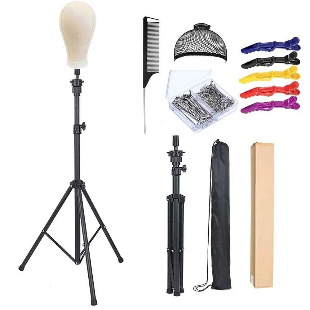 Adjustable Wig Head Stand For Cosmetology Hairdressing Train