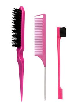3pcs Hair Styling Comb Set Teasing Hair Brush Triple Teasing