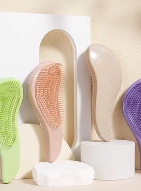 1pcs Magic Detangling Hairbrush Soft Wheat Straw Scalp Massa