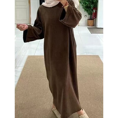 Women Modest Jalabiya Dress Elegant Fashion Vestidos