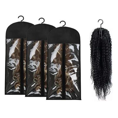 1PCS Non-woven dustproof wig handbag with hook long hair ext