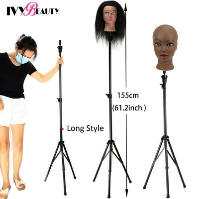 155cm Long Mannequin Wig Head Tripod Stand Holder For Cosmet