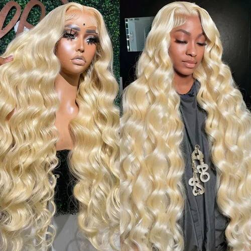 Blonde Body Wave Lace Front Wig HD Transparent Lace 13x4 13x