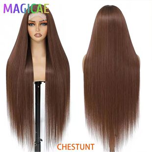 Magicae 330Grams 36Inch 4x4 Lace Front Wigs Chestnut Brown W