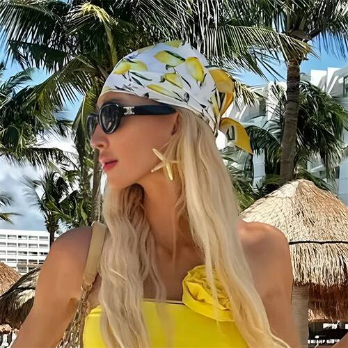 Head Scarf Women Luxury Brand Square Silk Foulard Satin Band