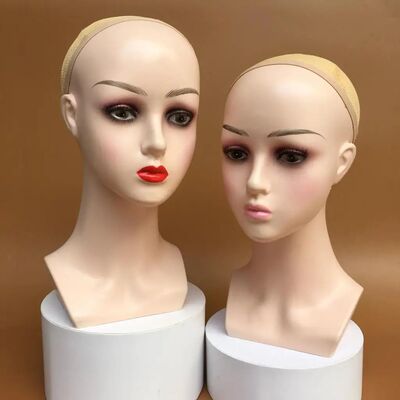Female Professional Cosmetology Bald Mannequin Head for Maki