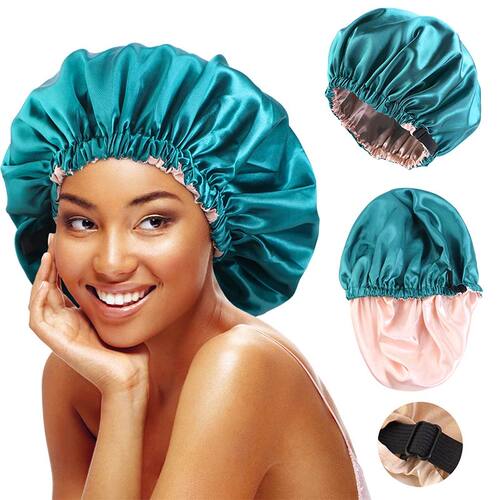 Satin Bonnet For Sleeping Adjustable Silk Bonnet For Curly H