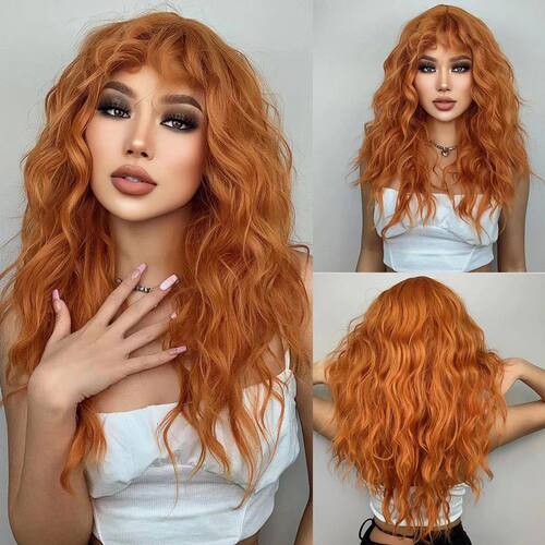 HENRY MARGU Red Ginger Copper Yellow Synthetic Wig for Women